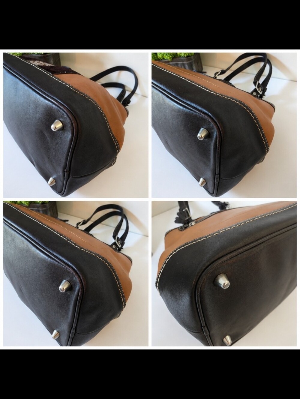 Vintage Coach Hamptons Carryall Tote Leather Suede Signature Shoulder Bag - Picture 16 of 16